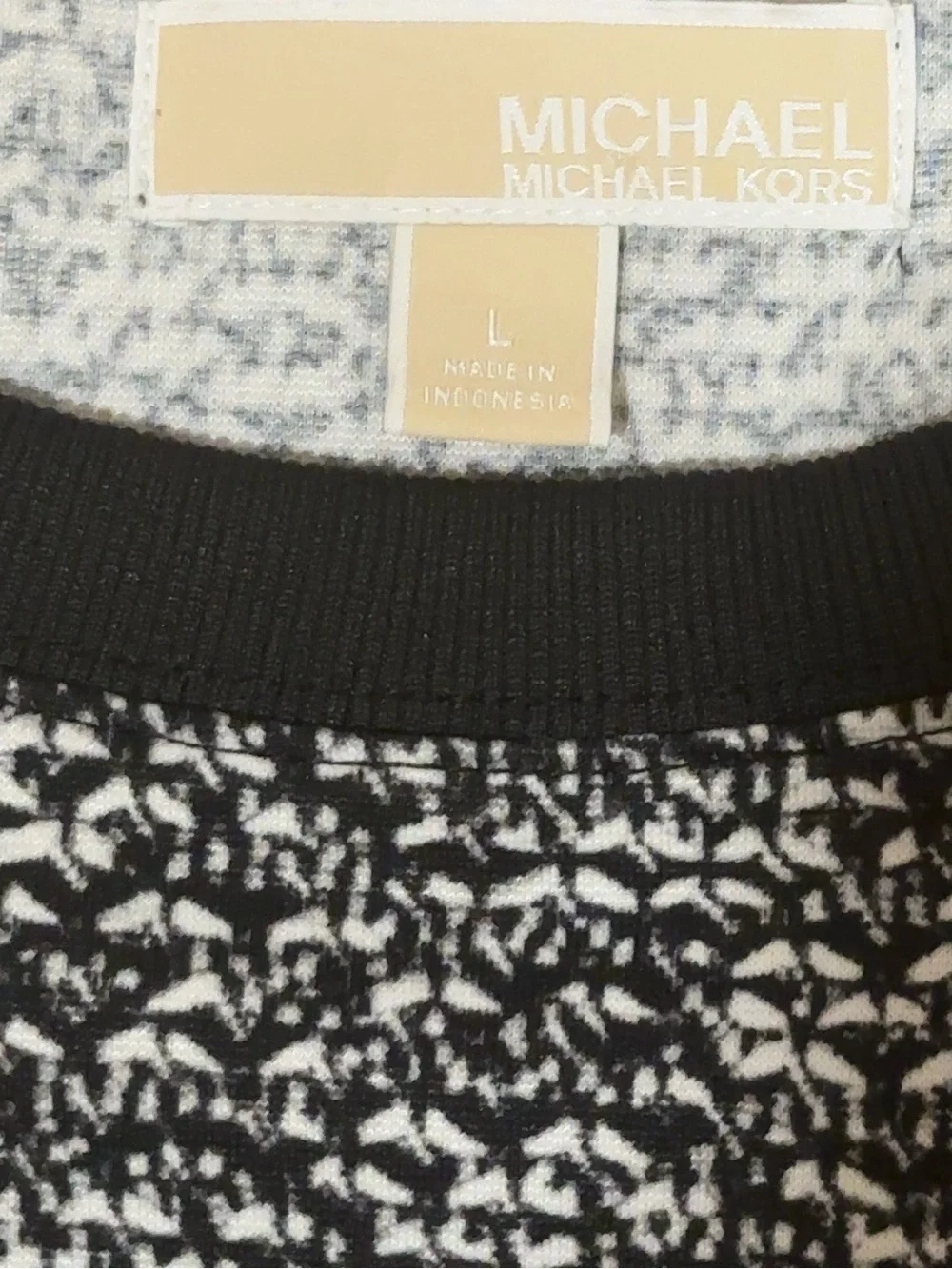 Michael Michael Kors Black & White Marled Knit Pullover Sweater Women’s L